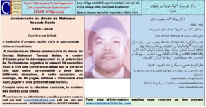 « Itinéraire d’un sans papier » Vie et parcours de Mahamat Yacoub Dabio", Conférence-débat « Itinéraire d’un sans papier » Vie et parcours de Mahamat Yacoub Dabio", Conférence-débat