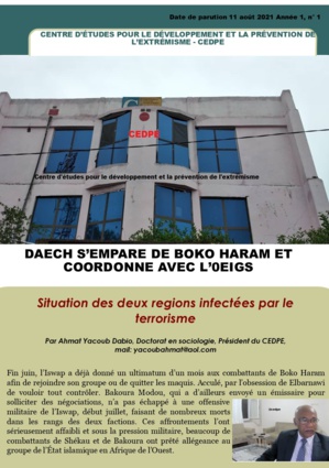 "Un groupe de chercheurs sera constitué pour produire un projet pratique de la réinsertion des désengagés" Ahmat Yacoub à Africa24