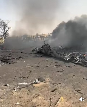 A plane crashed this morning in the vicinity of El Fasher, killing its crew. A plane crashed this morning in the vicinity of El Fasher, killing its crew.