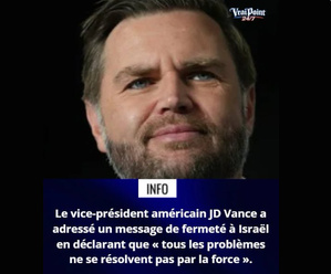 JD Vance recadre Israël : « On ne résout pas tous les problèmes par la force » JD Vance recadre Israël : « On ne résout pas tous les problèmes par la force »