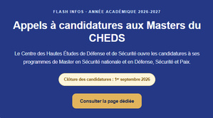 Appels à candidatures aux Masters du CHEDS