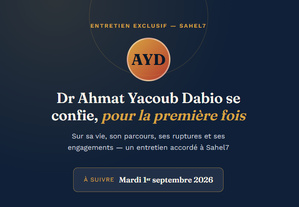 Dr Ahmat Yacoub Dabio se confie, pour la première fois sur sa vie, son parcours, ses ruptures et ses engagements