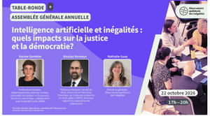 Table ronde : Intelligence artificielle et inégalités
