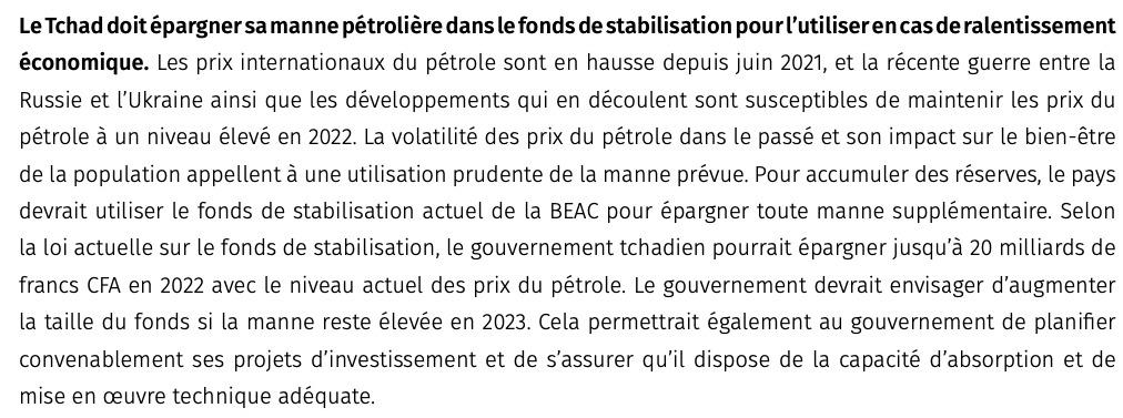 Le Tchad doit épargner sa manne pétrolière, selon la Banque Mondiale 