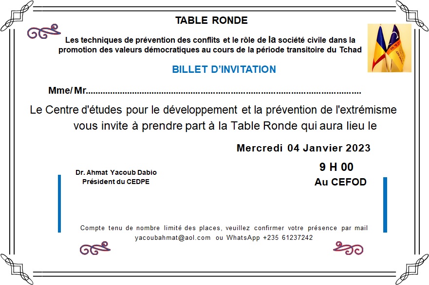 Les techniques de prévention des conflits et le rôle de la société civile (Table ronde)