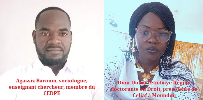 Agassiz Baroum et Mme Dion-Ouma LeLembaye, 2 experts à la table ronde de Moundou