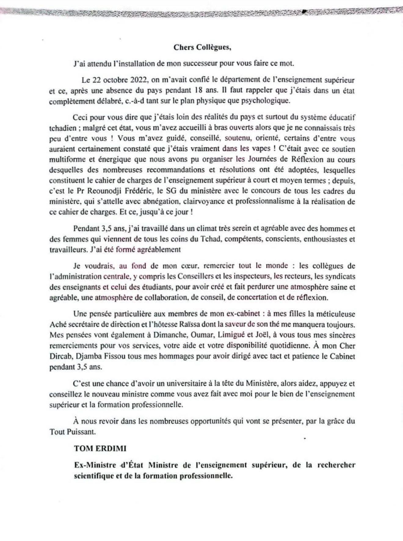 L'ex ministre tchadien Tom Erdimi sort de son silence