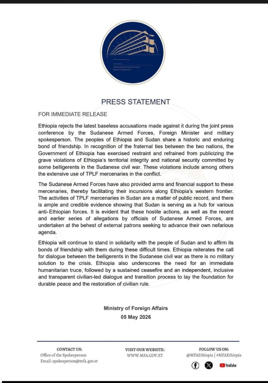 L'Éthiopie reconnaît son implication et accuse le Soudan de soutenir les tigray