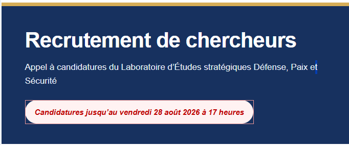 Recrutement de chercheurs