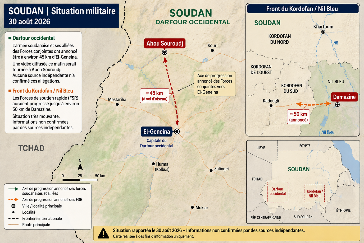 SOUDAN: Une nouvelle phase de la guerre au Darfour et au Nil Bleu ?