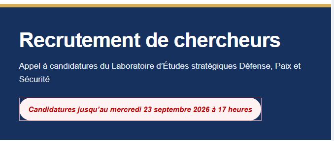 Recrutement de chercheurs