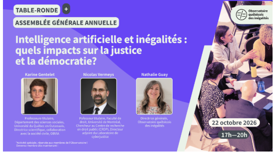 Table ronde : Intelligence artificielle et inégalités