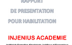 Rapport de présentation pour habilitation - INJENIUS ACADEMIE Institut de Formation d’Ingénierie Juridique et Economique