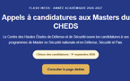 Appels à candidatures aux Masters du CHEDS