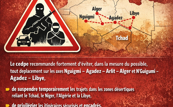 Alerte sécuritaire : recrudescence des enlèvements sur les axes sahéliens (Nguiguimi – Agadez – Arlit)**