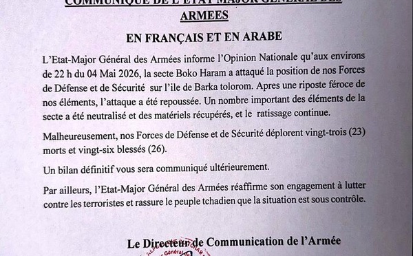 Au Tchad, plus de 23 soldats ont perdu la vie dans une attaque de Boko Haram
