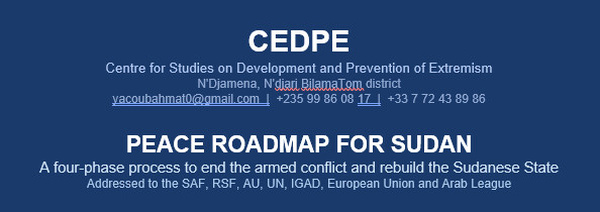 PEACE ROADMAP FOR SUDAN - LE CEDPE DEVOILE UNE FEUILLE DE ROUTE