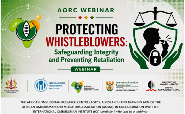 AORC | Webinaire sur la protection des lanceurs d’alerte : Protéger l’intégrité et prévenir les représailles