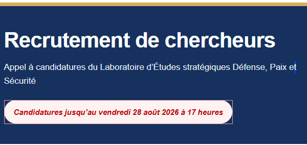 Recrutement de chercheurs