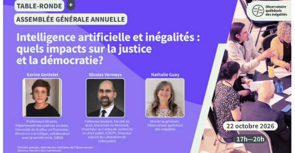 Table ronde : Intelligence artificielle et inégalités