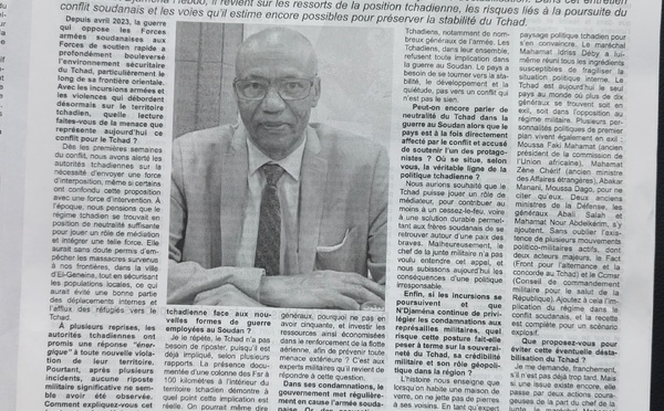 "Je me demande, franchement, s'il n'est pas déjà trop tard" Dr. Ahmat Yacoub Dabio, Interview accordée au journal N’Djaména Hebdo